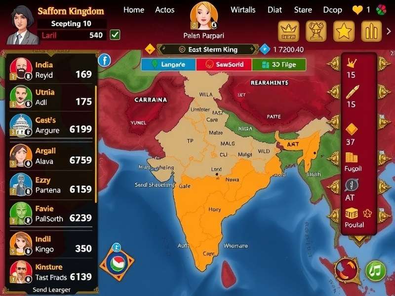 Saffron Scepter King kingdom management interface